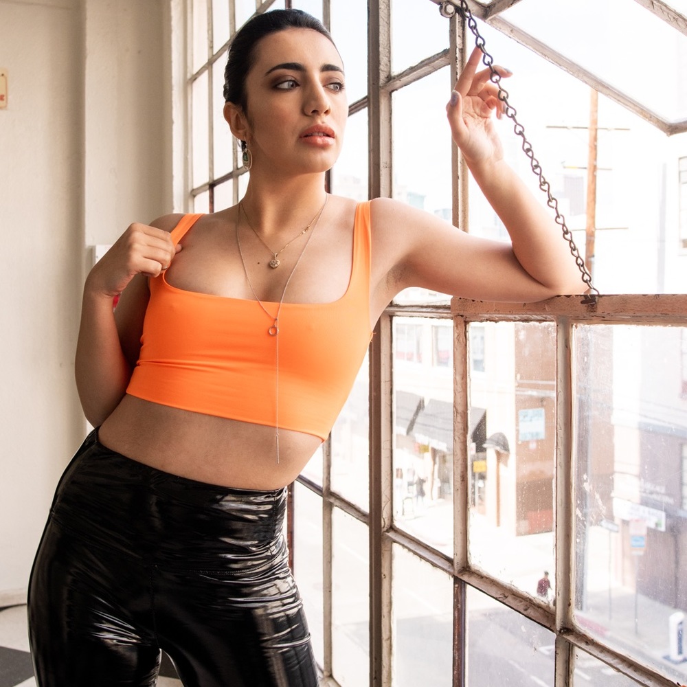 The Elmìra tangerine Crop Top